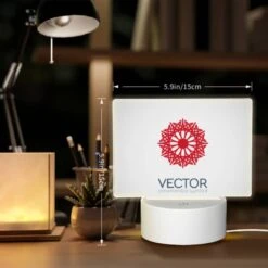 Rectangular Acrylic Night Light, A Red And White Circle With A Red Center. 7 Rectangular Acrylic Night Light, A Red And White Circle With A Red Center. -Cute Night Light Shop fc5c52e05fbe9f61f33bb3a3978099f6d5e471f9