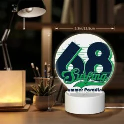 Round Acrylic Night Light, A Surfing Logo For The State Of California. -Cute Night Light Shop fc60b677a5ec2d132d5bf9a687532d8dea350bad