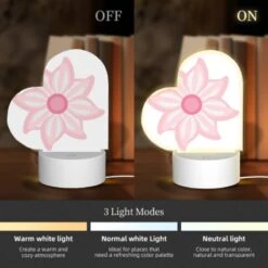 Love Acrylic Night Light, A Pink Flower With A White Center. -Cute Night Light Shop fd748c44d9476981e7f3877236c629ca8a53f861