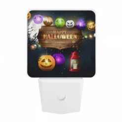 Night Light, A Sign That Says Happy Halloween With A Pumpkin And A Lit Candle. 9 Night Light, A Sign That Says Happy Halloween With A Pumpkin And A Lit Candle. -Cute Night Light Shop fe3fbd390c8c4f969f0ce00f9454051fa3079380