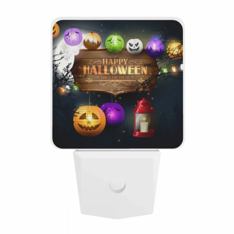 Night Light, A sign that says Happy Halloween with a pumpkin and a lit candle. Night Light, A Sign That Says Happy Halloween With A Pumpkin And A Lit Candle. -Cute Night Light Shop fe3fbd390c8c4f969f0ce00f9454051fa3079380