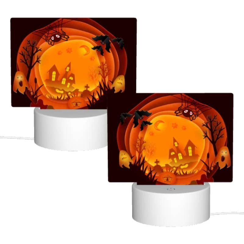 Rectangular Acrylic Night Light, A Halloween scene with a house Rectangular Acrylic Night Light, A Halloween Scene With A House -Cute Night Light Shop fe4497ac2dce55023fc85bc1c77e116c9b904225