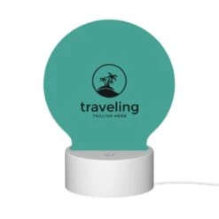 Round Acrylic Night Light, A Logo For A Traveling Company. -Cute Night Light Shop ffceb1aeb01082bea812e4c795e247633af1a1ae