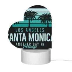 Love Acrylic Night Light, A Black And White Image Of Palm Trees And The Words "Los Angeles Santa Monica Another Day In Paradise." -Cute Night Light Shop ffe5113ed082929565b0e944b6a97c19ce14819e